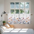 thumbnail image 3 of Spring Floral Tier Curtains 36 Inch Length, Elegant Pastoral Flowers Botanical Cafe Short Curtains for Bathroom Over Sink, Small Kitchen Curtain Light Filtering Tiered Drapes 2 Panels 27.5"Wx36"L, 3 of 8