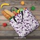 thumbnail image 5 of Fotbe Violets Flowers Bolsa Tote con Estampado para Mujer, Bolsos con Cremallera, Bolsa de Hombro Casual de Gran Capacidad con Bolsillos Internos, 5 of 7
