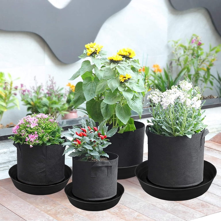 NAMZI Plant Saucer 12 Inch Extra-Deep Plant Trays for Flower Pot, Heavy  Drainage Tray for Indoors No Holes, 10 Pack of Plastic Plant saucers Water  ...