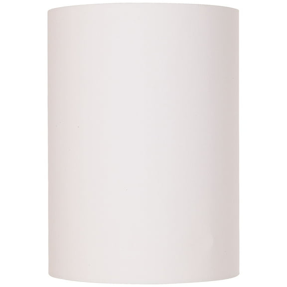 Springcrest White Cotton Small Drum Cylinder Lamp Shade 8" Top x 8" Bottom x 11" High (Spider) Replacement with Harp and Finial