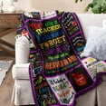thumbnail image 4 of Woodiggie Teacher Gifts Flannel Throw, 50" x 60", 4 of 6
