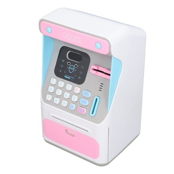 ATM Savings Ank, Electronic Money Bank Face Recognition Large Capacity Plastic Easy To Operate For Kids