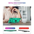 thumbnail image 6 of for Galaxy A11 Case,Samsung A11 Case,with HD Screen Protector,[Military Grade] Ring Car Mount Kickstand Hybrid Hard PC Soft TPU Shockproof Protective Case for Samsung Galaxy A11 (Teal), 6 of 14