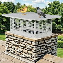 Dextrus 13" x 21" Fireplace Chimney Cap, Outdoor Chimney Cover, 304 Stainless Steel, with Flexible Metal Strips, Bolts & Gloves Included