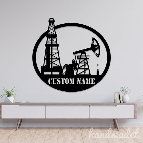 Handmadetneonsign Oil Field Driver Metal Wall Art Light, Oil Field Metal Sign Wall Decor, Home Metal Decor 47481