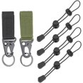 thumbnail image 1 of xianlin-6 Pack Tactical Gear Clip Attachment Hook Set Belt Keeper Clip Key Holder Elastic Rope Hanger Lanyard for MOLLE Strap Survival Gear First Aid Kit Military Tactical Backpack Admin Pouch, 1 of 4