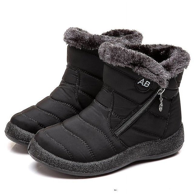 Botas gruesas ligeras del tacón del 11cm de la prenda impermeable del tobillo de la piel del invierno para las mujeres