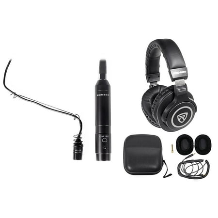 Hanging Choir Mic - Samson CM12C Hanging Choir Microphone or Orchestra Mic + Pro Headphones