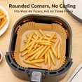 thumbnail image 2 of 100Pcs 7.8" Square Air Fryer Liners, Food-Grade Non-Stick Heat Resistant Baking Paper, 2 of 8