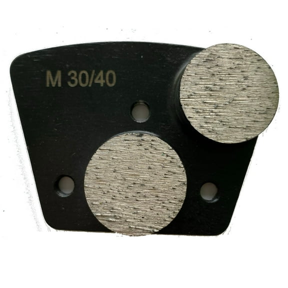 (3-Pack) Trapezoidal Diamond Grinding Discs Grinder Pads Compatible with ASL/ Iron Horse Grinders, Grinding Concrete Floor, 30/40 Grit, Standard Bond