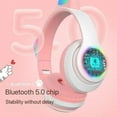thumbnail image 2 of New Wireless Bluetooth Headsets Light Up Cat Ears Cute High Sound Quality Sports Gaming Headphones Clearance Under 5$!, 2 of 6