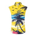 thumbnail image 2 of longantii Men's Casual Button Down Shirts Floral Sleeveless Hawaiian Shirt Tropical Holiday Beach Shirts 2026 Summer Casual Vacation Blouse Sky Blue 3XL, 2 of 6