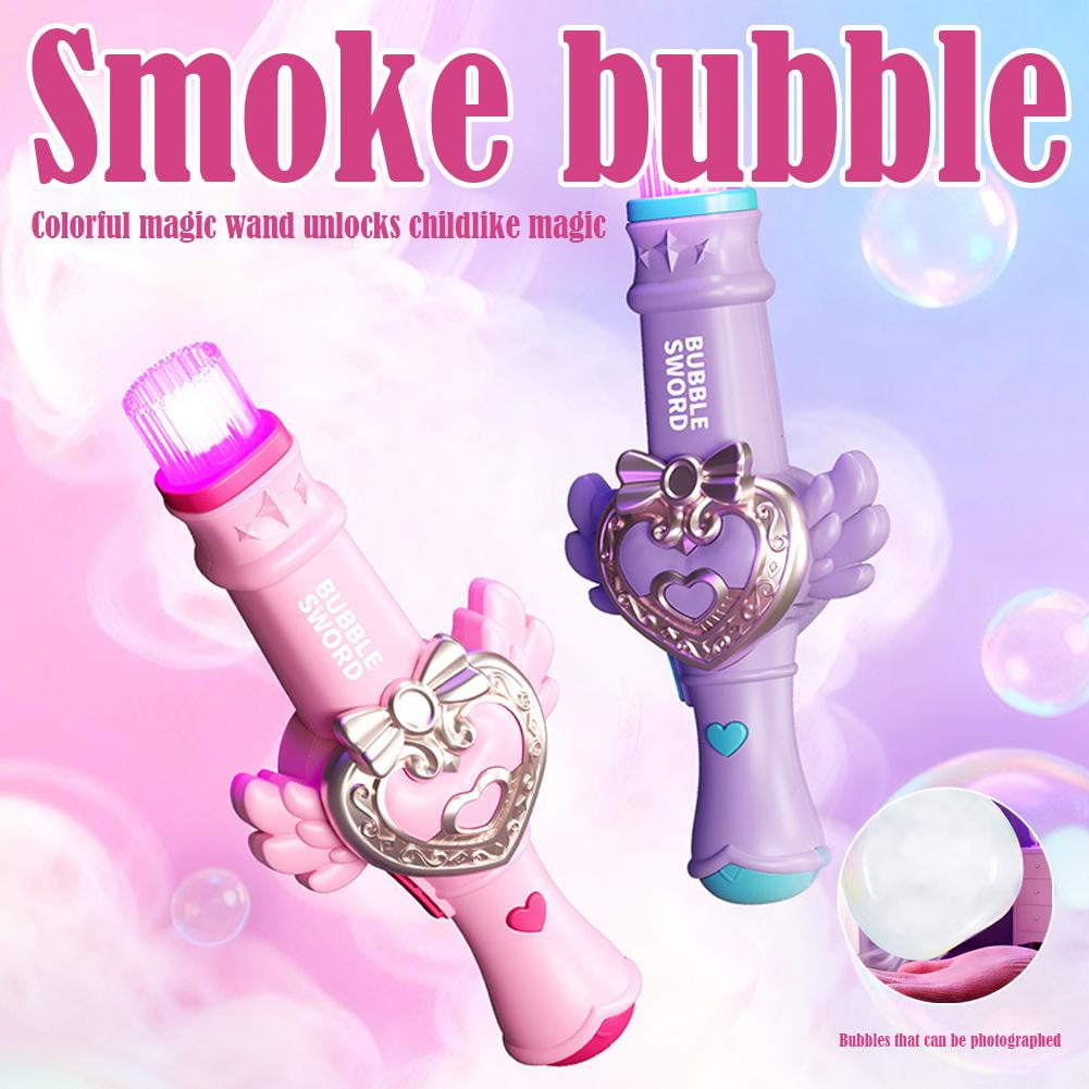 Magic Interactive Elastic Bubble Fog Wand Smoke Bubble Machine with Colorful Fog & Interactive Lights Bubbles Maker for Parties, Weddings, Festivals