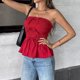thumbnail image 4 of mfyjkho Camisetas Sin Mangas Para Mujer, Camiseta De Verano Para Mujer Con Decoración De Color Liso, Cuello Redondo, Manga Corta, A La Moda Vestidos Maxi Para Mujer M, 4 of 9