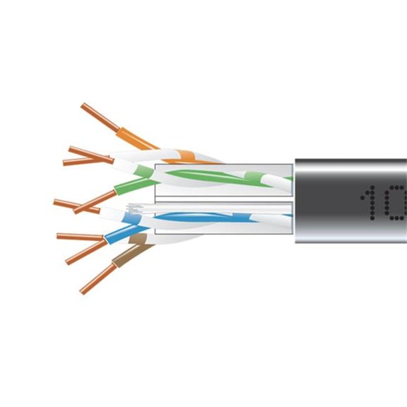 Black Box EYN881B-PB-1000 1000ft GigaTrue Cat.6 Bulk Plenum Network Cable Black