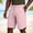 (Casual 113)Pink, variant on Oversize Shorts for Men Summer Breeches Solid Color Fashion Casual Sports Elastic Waistband Zipper Pocket Short Pants Plus Size