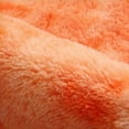 thumbnail image 4 of Round Area Rug Orange Circle 4.6ft Soft Fluffy Plush Shaggy Furry Carpet Floor Mat for Bedroom Living Room, 4 of 5