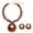 dark brown, variant on Multi Strand Statement Colorful Beaded Necklace with Big Circle Shell Pendant for Women(N0055_Orange)