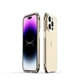 thumbnail image 2 of Mantto Aluminum Bumper Case For iPhone 14 Pro Max, Slim Glossy Luxury Premium Metal Aluminum Pprotective Bumper Frame with Camera Lens Protector for iPhone 14 Pro Max, Gold, 2 of 9