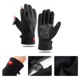 thumbnail image 2 of Guantes de invierno para pantalla táctil, forro polar, calentador de manos, guantes de ciclismo elásticos, 2 of 5