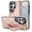 Rosegold, variant on ELEHOLD for Samsung Galaxy S26 Ultra Protective Case, Shockproof PU Leather Ring Holder Kickstand Wrist Strap Cover for Women Men,Rosegold