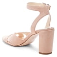 thumbnail image 2 of Jessica Simpson Niara Nude Blush Cross-Band Open-Toe Block Heeled Dress Sandals (Nude Blush, 5.5), 2 of 4