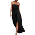 thumbnail image 2 of SMihono Robe d'Été pour Femmes Grande Taille Mode Femmes Été Robe Maxi à Épaules Dénudées Boho Décontractée Ample Longue Robe, 2 of 6