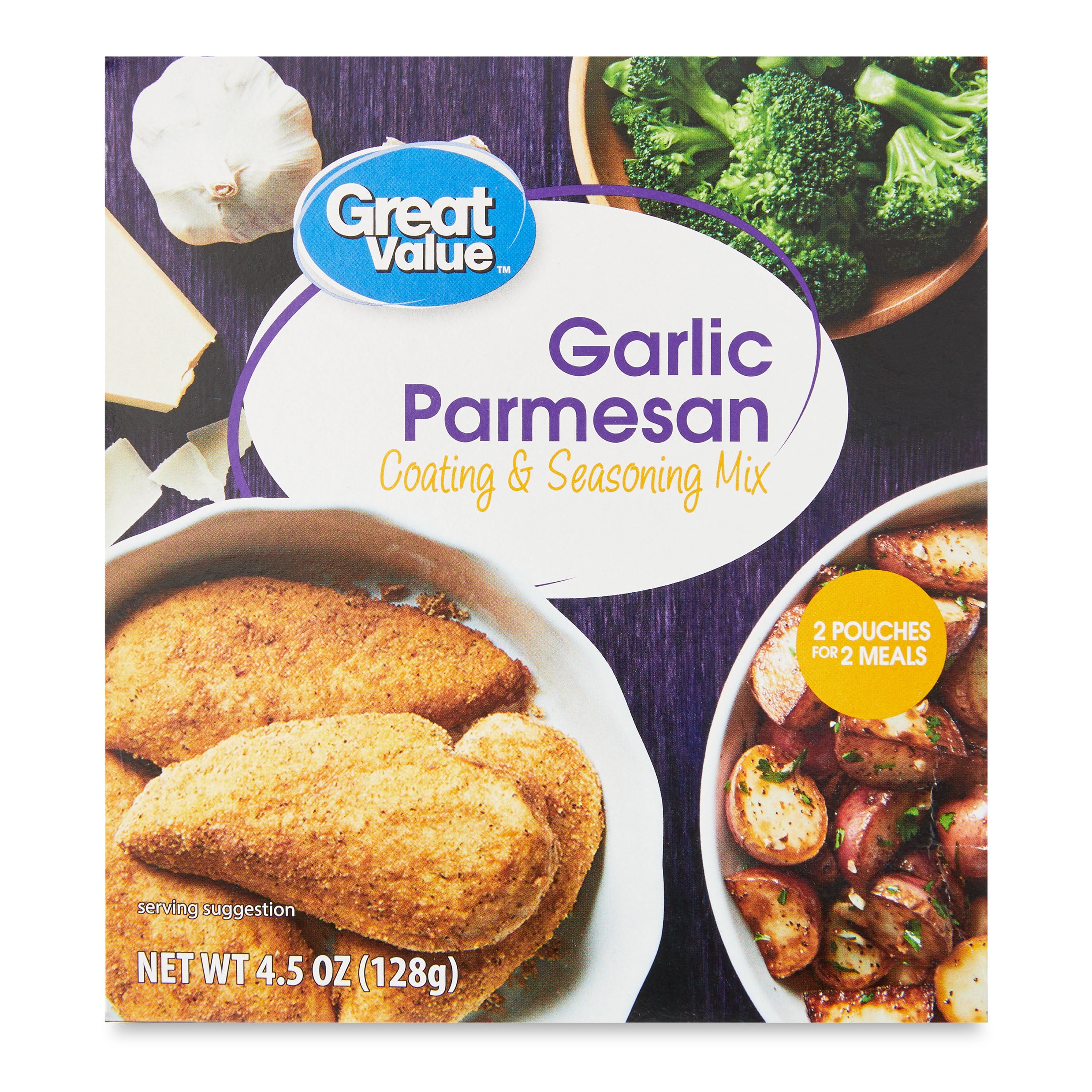 Great Value Garlic Parmesan Coating & Seasoning Mix, 4.5 oz