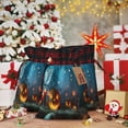 thumbnail image 6 of Rocae Spooky Halloween Print Christmas Drawstring Linen Gift Bag with Drawstrings Treat Bag Goody Present Bags for Christmas Party Favor, 6 of 8
