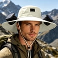 thumbnail image 2 of Solar Fan Hat, UPF 50+ Wide Brim Sun Hat with 2 Fans, Solar & USB Rechargeable, 3 Speeds for Fishing/Camping/Hiking/Gardening, 2 of 5