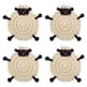 thumbnail image 4 of Posavasos con forma de cordero, posavasos de taza, tejidos a mano, ligeros y modernos, para café. Beige, 4 of 9