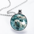 thumbnail image 2 of Bear Women's Circular Glass Pendant Necklace, 2 of 5