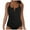 Black, variant on Women 2026 V Neck Tankini Tops - Tummy Control Swim Top Only Bathing Suits Tops Ruched Swimsuit Top No Bottom (Dark Green, XXL)
