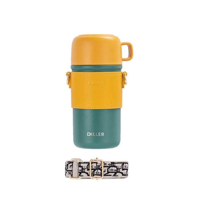 Advancent Frascos de vacío de 480ml, botella de agua térmica portátil para interiores y exteriores, jarra de taza de café con bebida de leche Teteras Verde