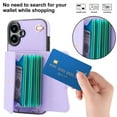 thumbnail image 2 of For Iphone 16 Plus Rfid Card Slot Phone Case With Long Lanyard(Purple),iPhone 15, 2 of 8