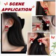 thumbnail image 4 of 1set 42Pcs Alloy Stud Earring Findings with 925 Sterling Silver Pins and Loop Bowknot 84Pcs Ear Nuts FireBrick 11x15x4mm Hole: 1.2mm Pin: 0.7mm, 4 of 5