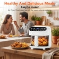 thumbnail image 6 of Kismile 5 Quart Borosilicate Glass Air Fryer, Transparent Basket, White, 6 of 10
