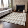 thumbnail image 6 of Addison Rugs Mayfield Washable Transitional Diamonds Taupe Rectangle Rug, 9' x 12', 6 of 6