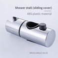 thumbnail image 3 of Yuarrent 24mm/25mm ABS galvanoplastia estante de ducha soporte de rociador de Clip de columna soporte de varilla de elevación de plástico para baños Juegos de accesorios de baño No.2 Yuarrent HA024371-02, 3 of 6