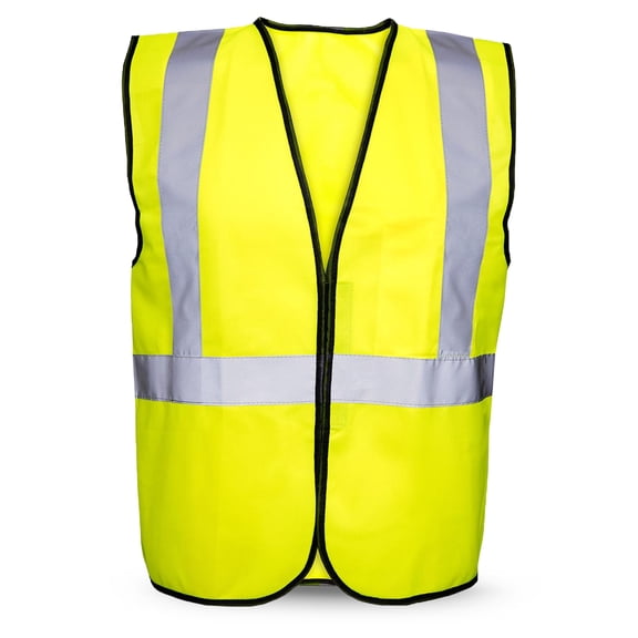 Rugged Blue Type R Class 2 High-Vis Economy Safety Vest, High Vis Yellow, L/XL