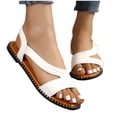 thumbnail image 2 of NOKIO Casual&nbsp;Slippers for Women Casual Flat Sandals Beach Sandals Hollow Casual Slippers Dressy Summer Flat Shoes Retro Sandals, 2 of 6