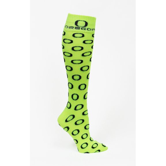 Oregon Ducks Volt w/ Black "O" Dress Sock - Donegal Bay - Unisex - One Size - Mid-Calf