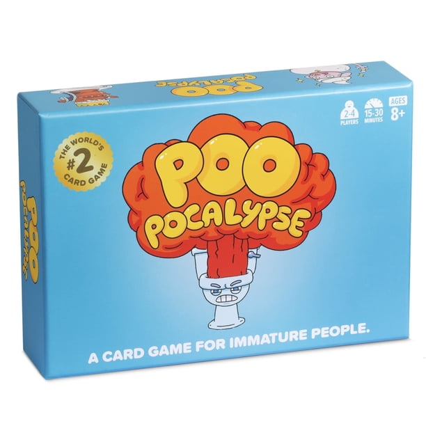 Poo Pocalypse - El Divertido Juego De Cartas Para Personas Inmaduras - Juego De Fiesta Familiar Fácil Y Estratégico Para Adultos, Adolescentes Y Niños - 2-4 Jugadores