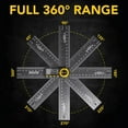 thumbnail image 3 of LEXIVON Aluminum Digital Angle Finder Gauge, 5-inch/130mm Multi-Purpose Protractor, Includes XL Display and Rugged Zippered Pouch (LX-DAF5), 3 of 8