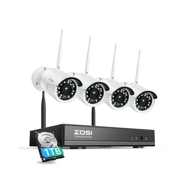 ZOSI 1080p WiFi Security Camera System with 1TB Hard drive,8CH 1080p NVR, Outdoor WiFi Security Camera with Motion Detection, Night Vision, Waterproof,Home Security