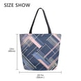 thumbnail image 5 of FORMRS Womens Canvas Tote Bag with Zipper Inner Pocket Shoulder Handbag, Black Stripes, 5 of 7