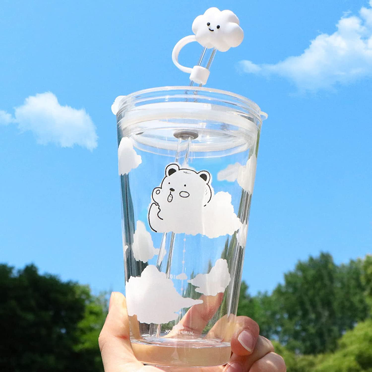  10pcs Straw Covers for Reusable Straws, Cloud Duck Bear Shaped  Straw Caps Covers Cute Silicone Straw Tips Cover Dust-Proof Straw Covers Cap  Straw Toppers for Sippy Cups with 6-8mm Diameter Straws 