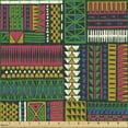 thumbnail image 2 of Ambesonne Folk Fabric by the Yard Upholstery, Geometrical Tribal Ornate Art, 3 Yards, Multicolor, 2 of 5