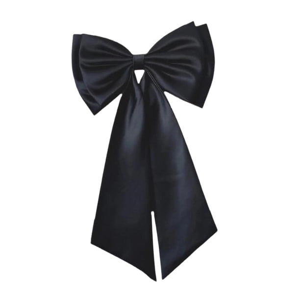 Boque de satén desmontable suministros elegantes para el vestido para vestidos de graduación Fiestas de regalos de viaje Negro