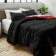 thumbnail image 1 of Bare Home Queen Contract - Reversible Colors - Goose Down Alternative - Ultra -Soft - Premium 1800 Series - All Season Heatth - Colterador de ropa de cama (Queen, Negro/Rojo) Bare Home Accesorios Hogar, 1 of 2